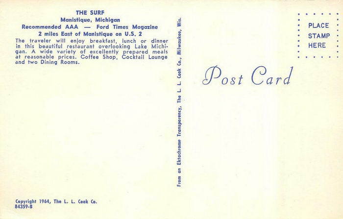 The Surf (Bayside Hotel) - Old Postcard (newer photo)